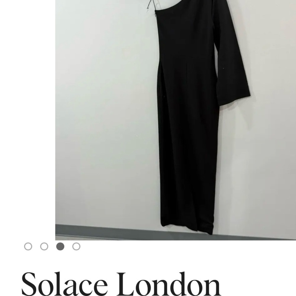 Solace London Elegant Black Long Sleeve Dress
